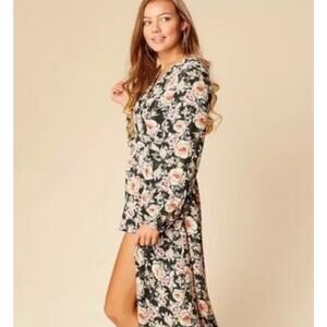 Anthropologie Altar’d State multi colored floral maxi romper dress Sz S Boho